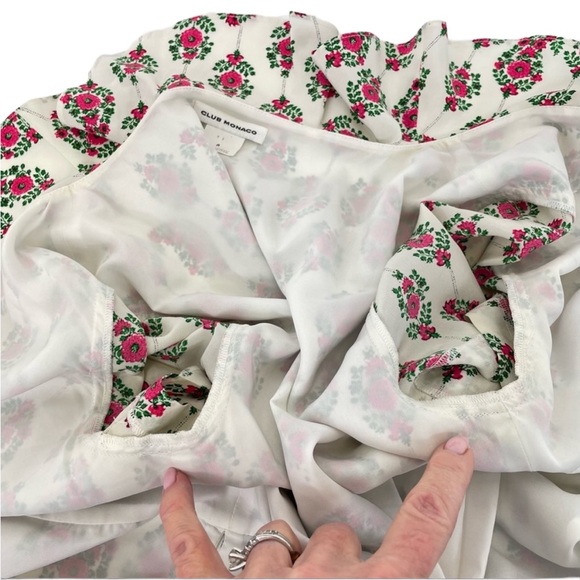 Club Monaco Silk Wrap Dress Small - Picture 14 of 15